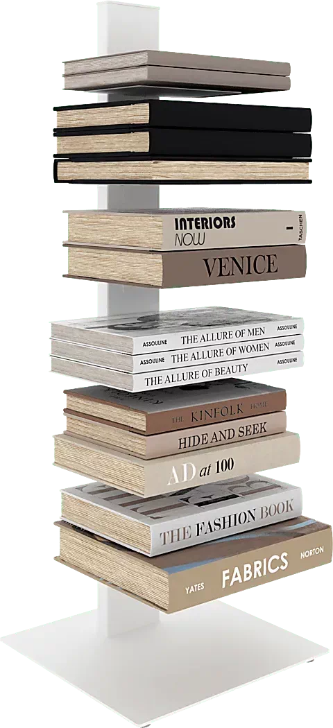 LukensIWhiteBookcaseTower 2 LukensIWhiteBookcaseTower
