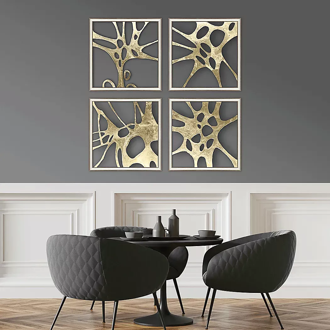 GoldenSplashIFramedArtwork,Setof4 2 GoldenSplashIFramedArtwork,Setof4