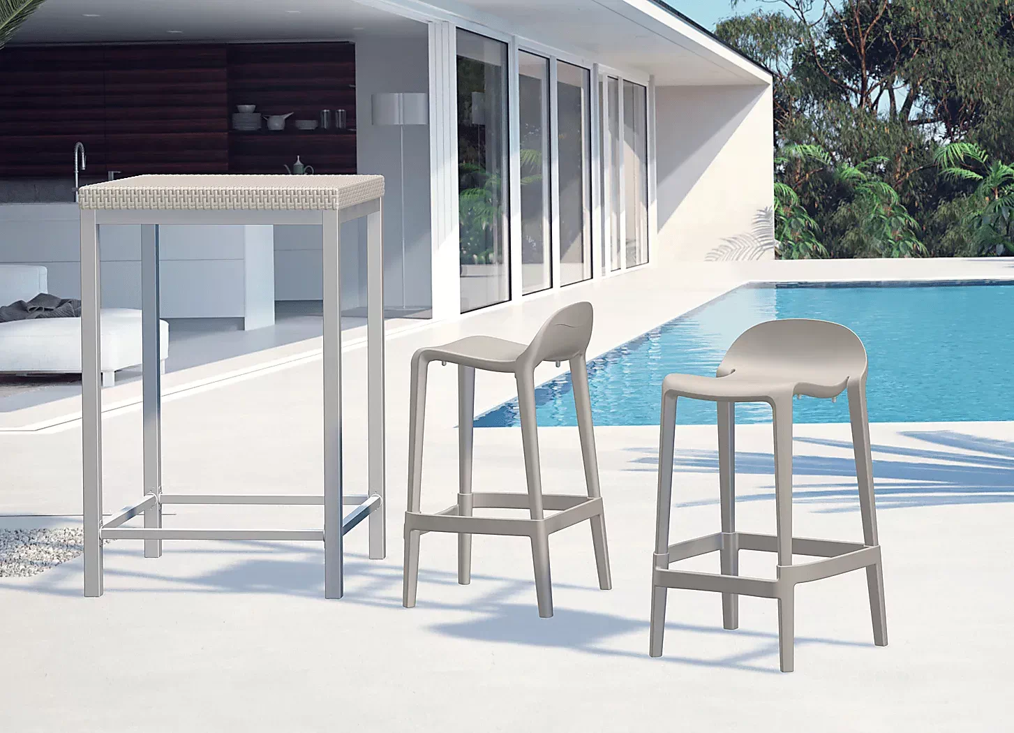 OutdoorLuliaGrayCounterStool,Setof2 2 OutdoorLuliaGrayCounterStool,Setof2