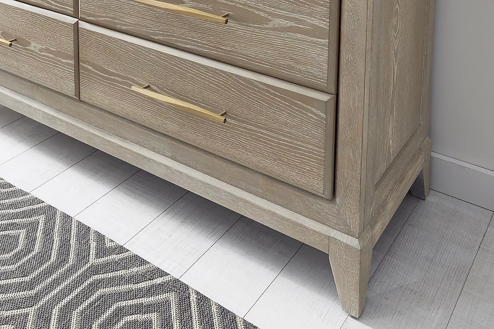 KaileyParkLightOak5PcBedroomWithHarlowHillTaupeQueenUpholsteredBed 6 KaileyParkLightOakDresser