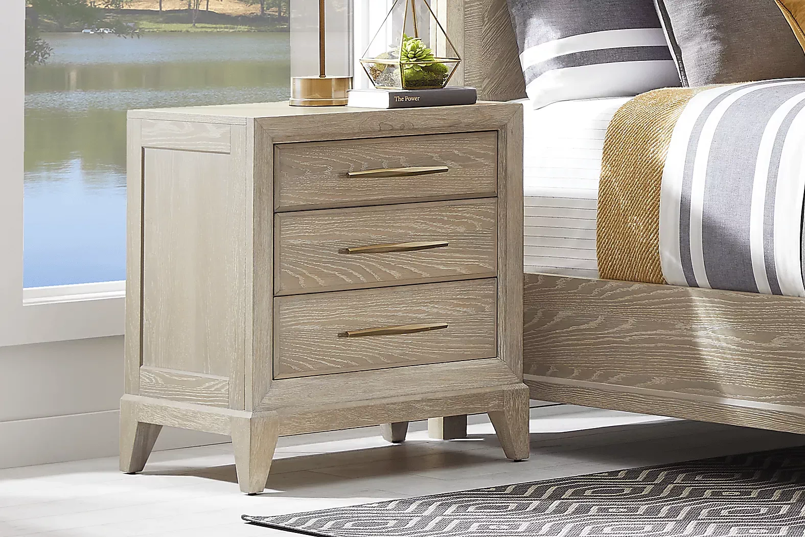 KaileyParkLightOak3DrawerNightstand 2 KaileyParkLightOak3DrawerNightstand