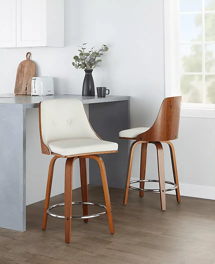 JessaminnesIWhiteSwivelCounterHeightStool,Setof2 2 JessaminnesIWhiteSwivelCounterHeightStool,Setof2