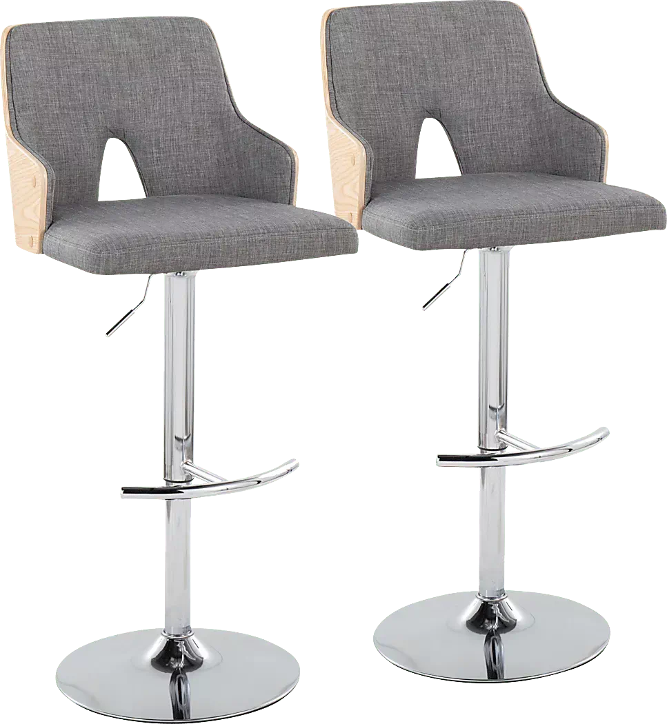 ZenniaIVGrayAdjustableBarstool,Setof2 1 ZenniaIVGrayAdjustableBarstool,Setof2