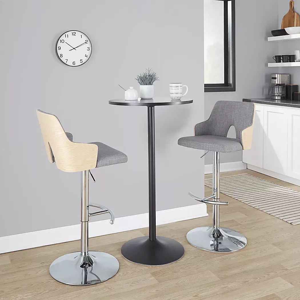 ZenniaIVGrayAdjustableBarstool,Setof2 2 ZenniaIVGrayAdjustableBarstool,Setof2