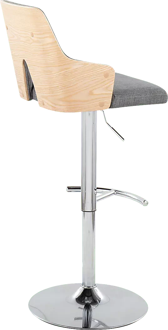 ZenniaIVGrayAdjustableBarstool,Setof2 5 ZenniaIVGrayAdjustableBarstool,Setof2