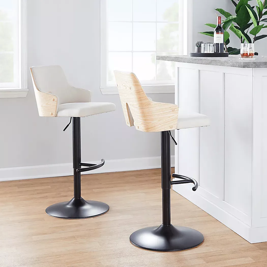 ZenniaIIICreamAdjustableBarstool,Setof2 9 ZenniaIIICreamAdjustableBarstool,Setof2