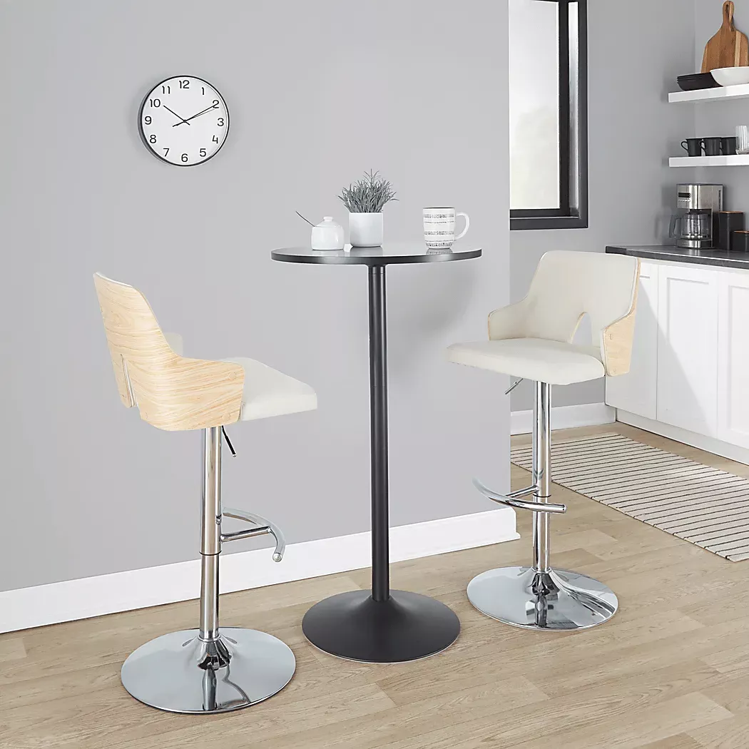 ZenniaIVCreamAdjustableBarstool,Setof2 2 ZenniaIVCreamAdjustableBarstool,Setof2