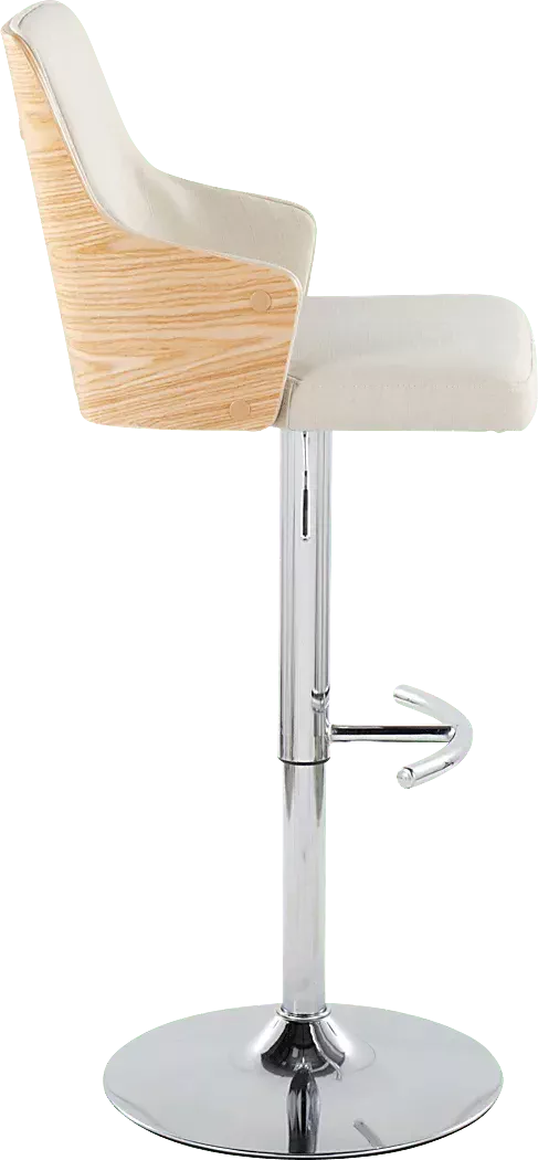 ZenniaIVCreamAdjustableBarstool,Setof2 4 ZenniaIVCreamAdjustableBarstool,Setof2