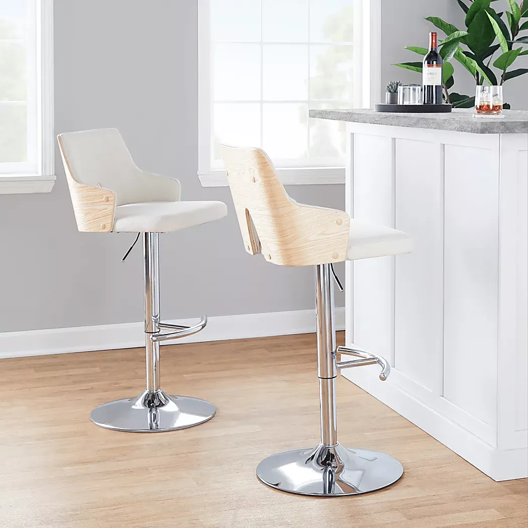 ZenniaIVCreamAdjustableBarstool,Setof2 9 ZenniaIVCreamAdjustableBarstool,Setof2
