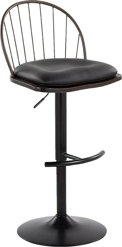 CharliasXIIBlackAdjustableBarstool,Setof2 6 CharliasXIIBlackAdjustableBarstool,Setof2