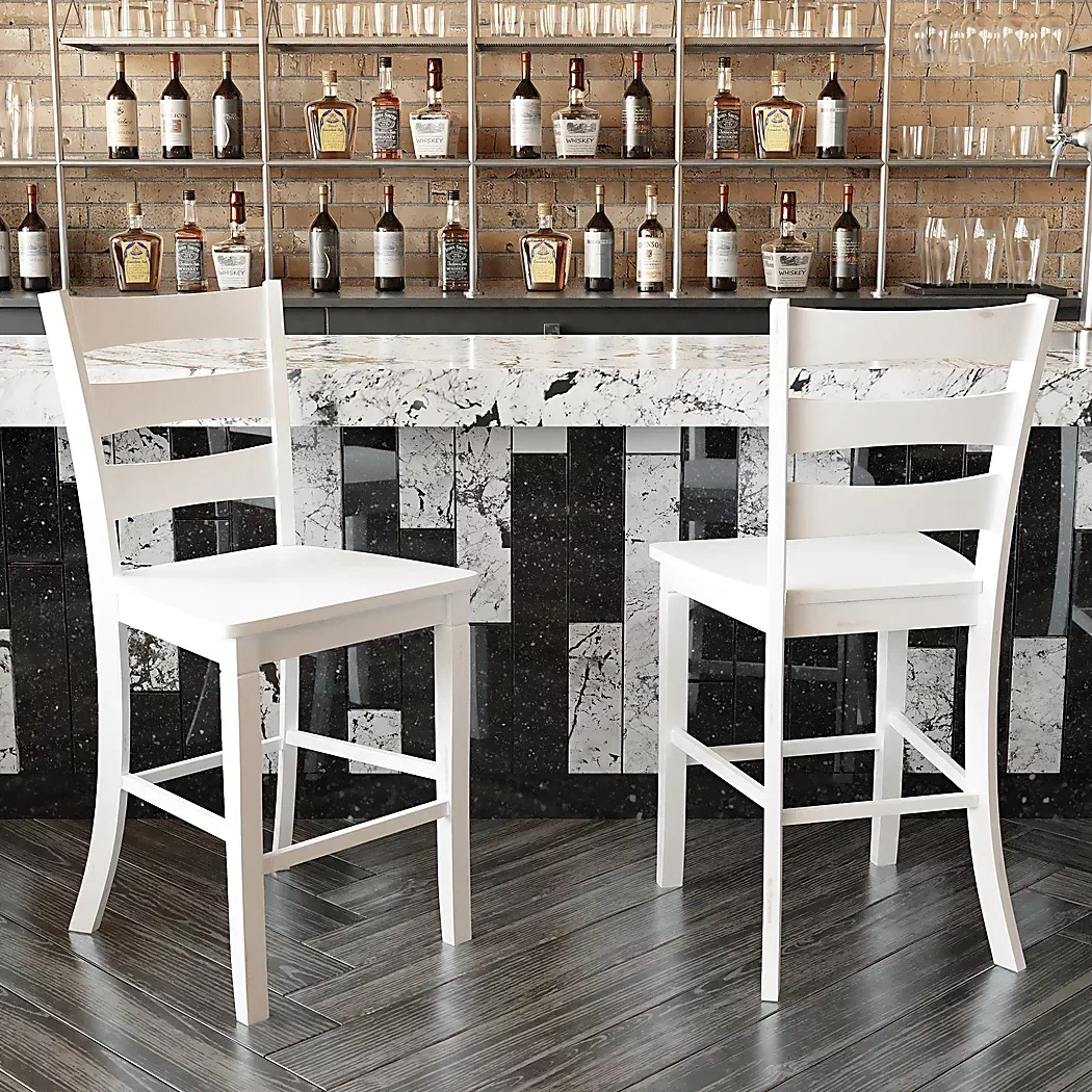 MadronaWhiteCounterHeightStool,Setof2 2 MadronaWhiteCounterHeightStool,Setof2
