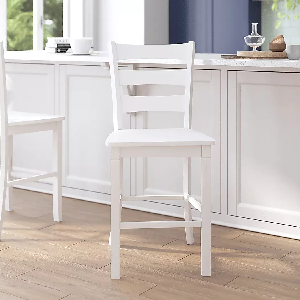 MadronaWhiteCounterHeightStool,Setof2 4 MadronaWhiteCounterHeightStool,Setof2