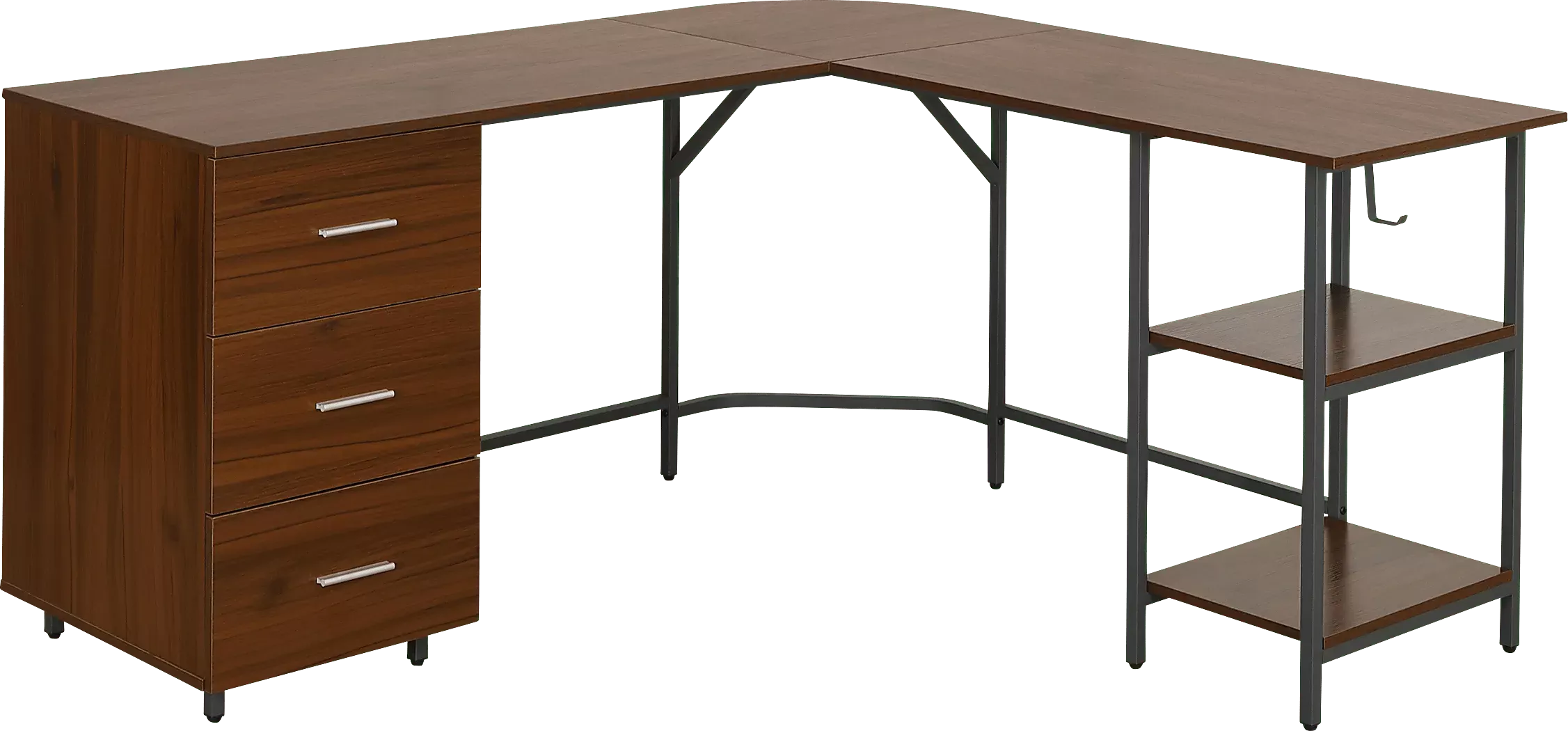 MilldesWalnutL-ShapedStorageDesk 5 MilldesWalnutL-ShapedStorageDesk