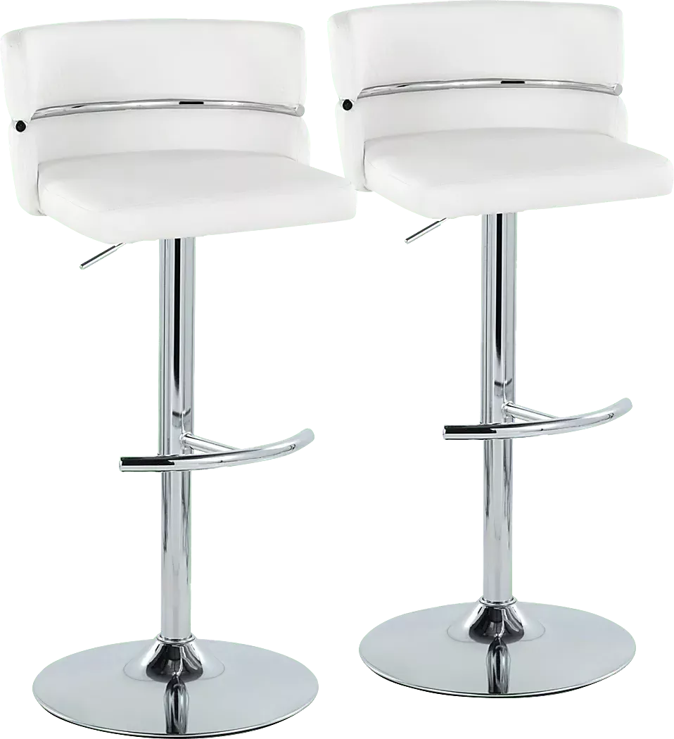 PercivaleIVWhiteAdjustableBarstool,Setof2 1 PercivaleIVWhiteAdjustableBarstool,Setof2