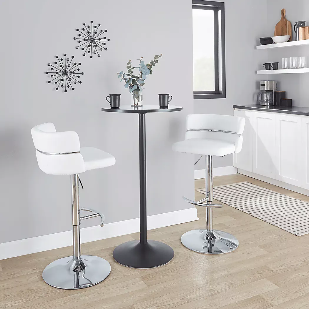 PercivaleIVWhiteAdjustableBarstool,Setof2 3 PercivaleIVWhiteAdjustableBarstool,Setof2