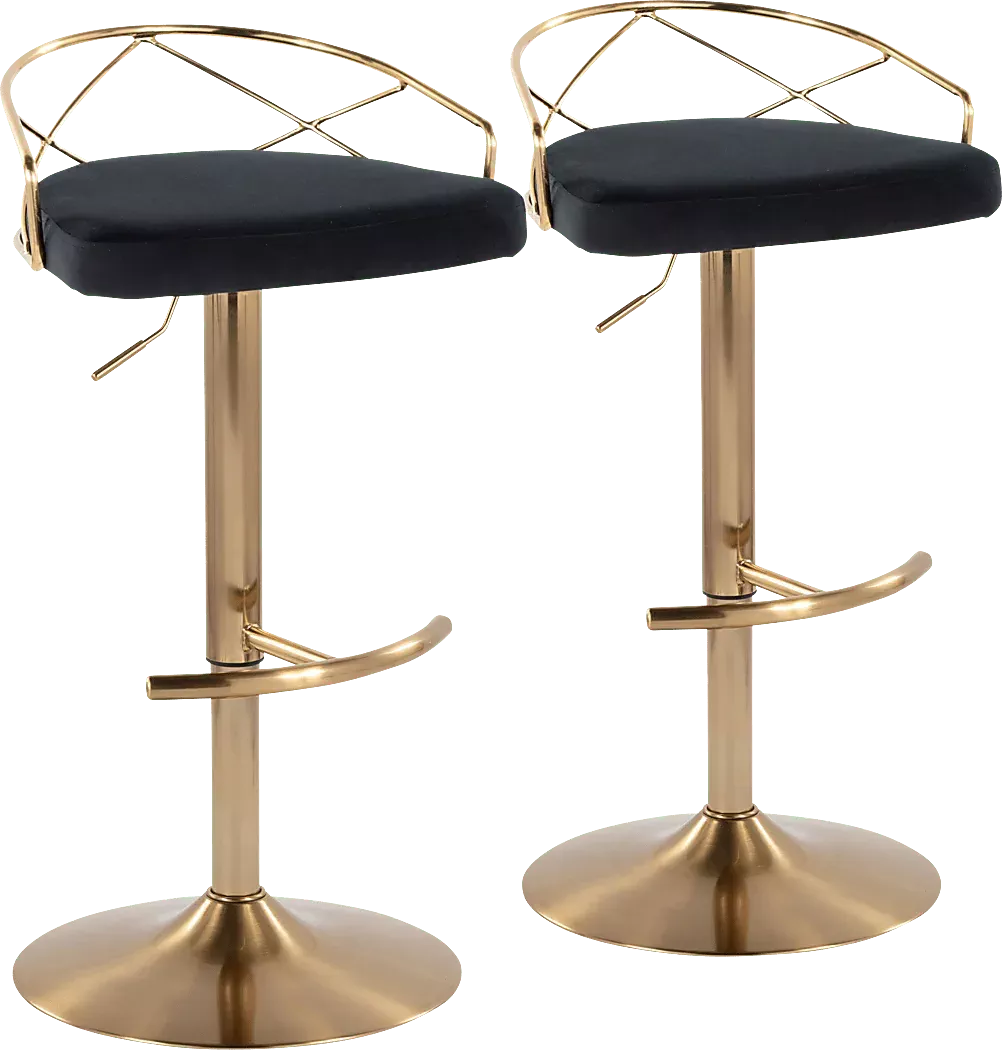 RavensburgIIBlackAdjustableBarstool,Setof2 1 RavensburgIIBlackAdjustableBarstool,Setof2