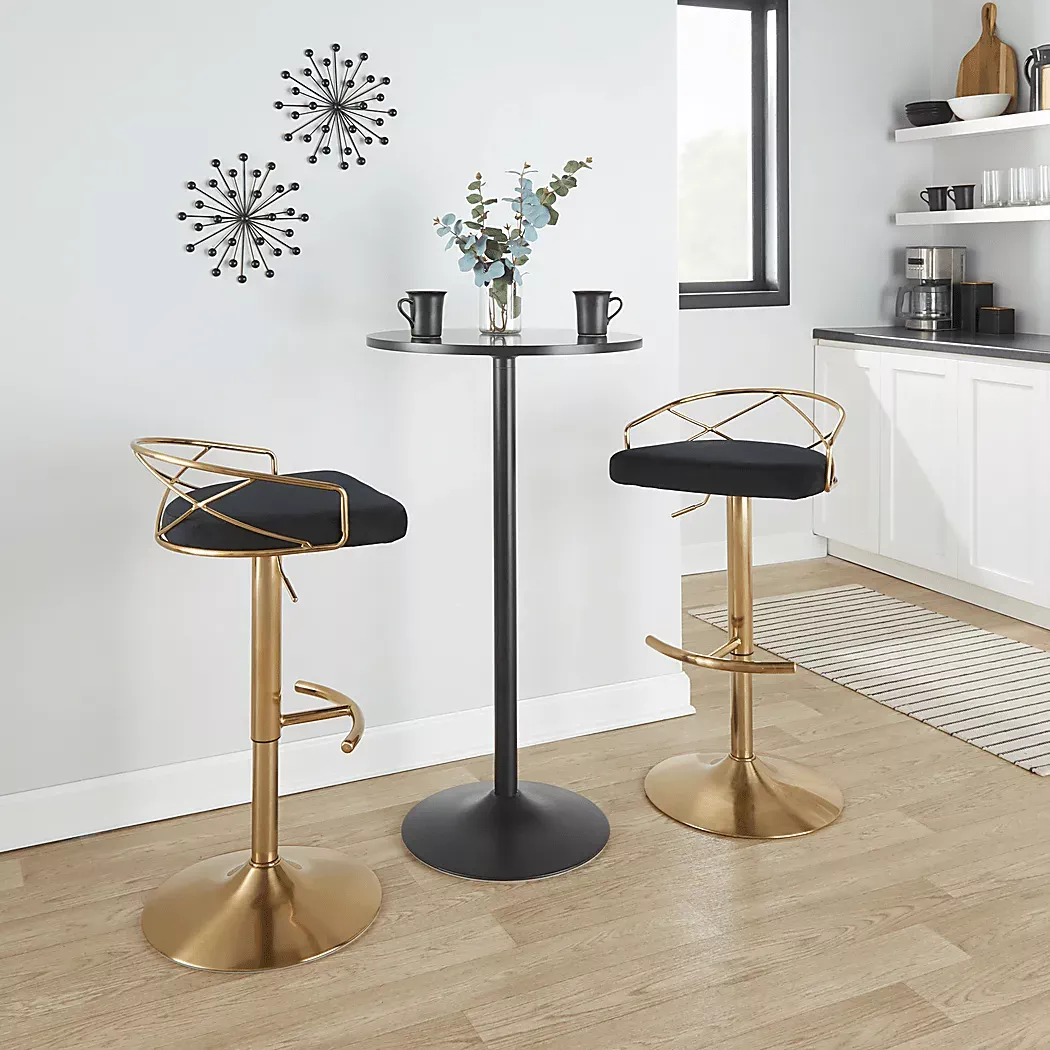 RavensburgIIBlackAdjustableBarstool,Setof2 4 RavensburgIIBlackAdjustableBarstool,Setof2