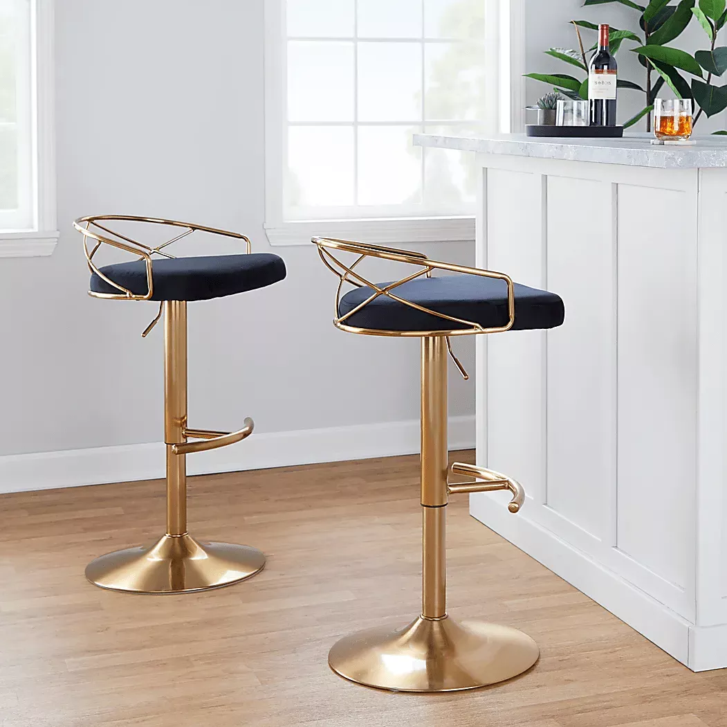 RavensburgIIBlackAdjustableBarstool,Setof2 5 RavensburgIIBlackAdjustableBarstool,Setof2