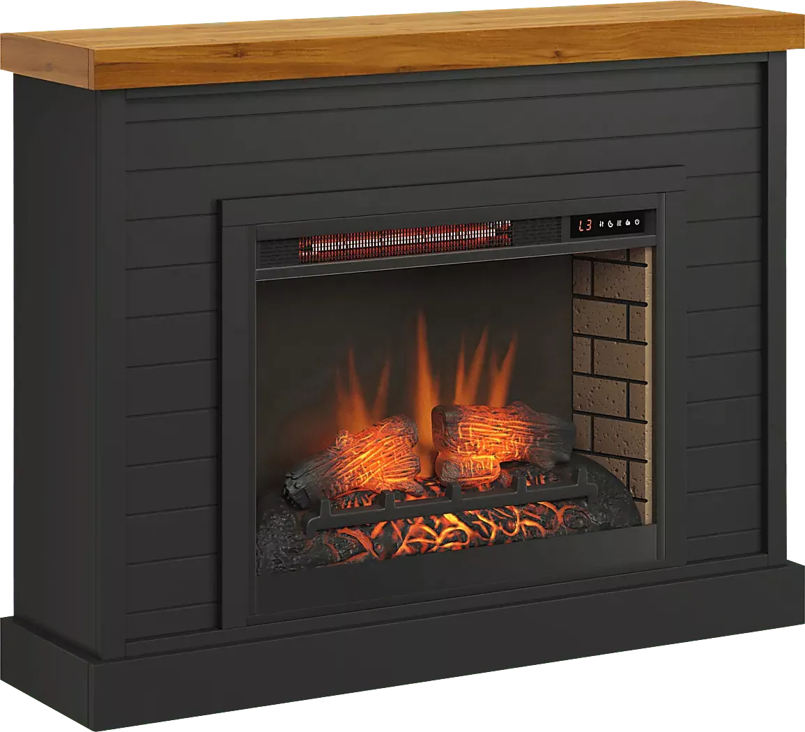 TrisanoBlack48in.ConsolewithElectricFireplace 1 TrisanoBlack48in.ConsolewithElectricFireplace
