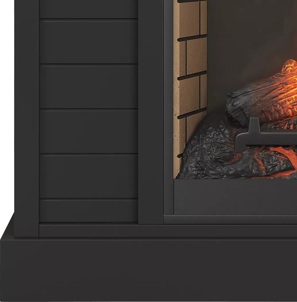 TrisanoBlack48in.ConsolewithElectricFireplace 5 TrisanoBlack48in.ConsolewithElectricFireplace
