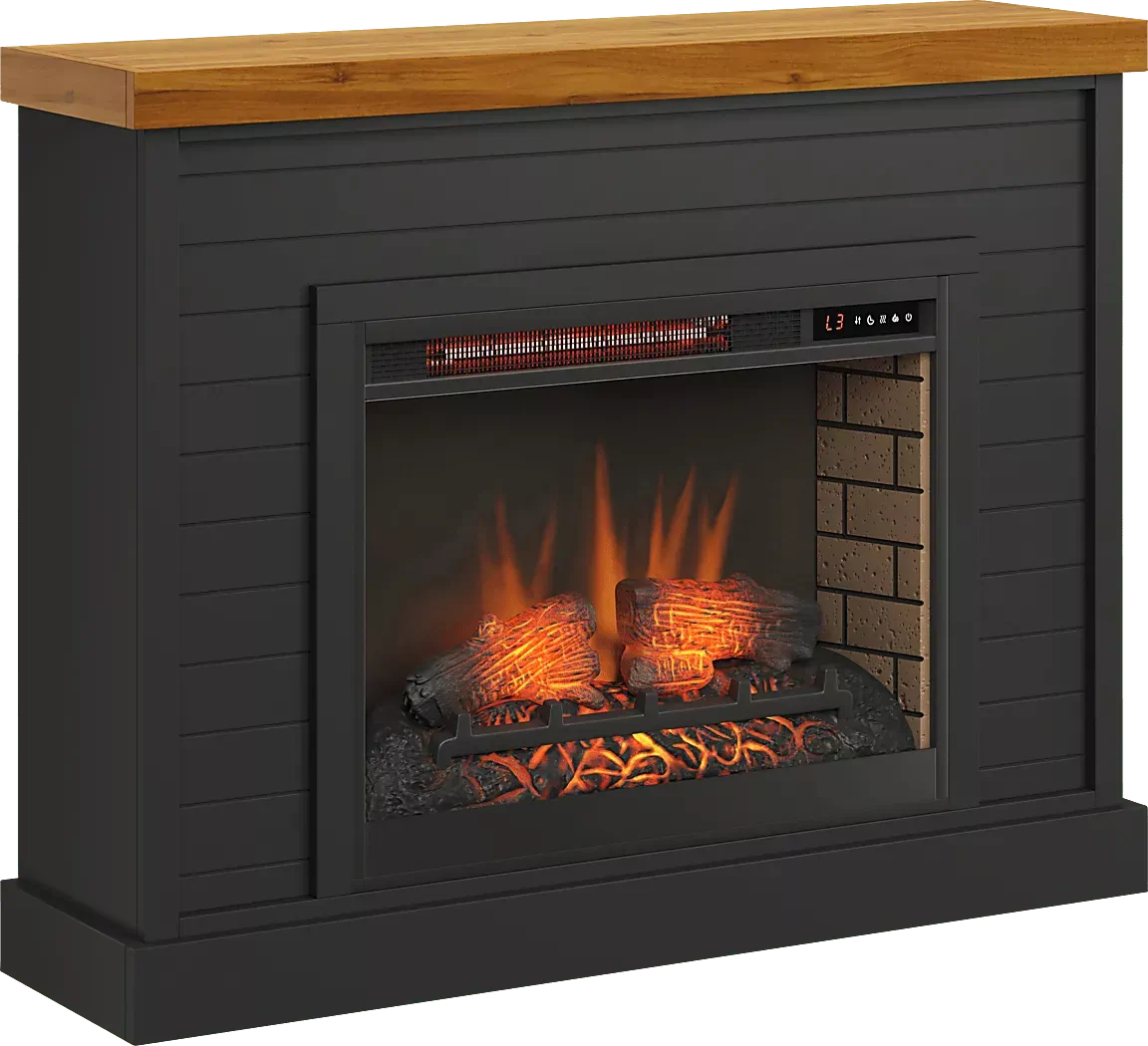 TrisanoBlack48in.ConsolewithElectricFireplace 6 TrisanoBlack48in.ConsolewithElectricFireplace