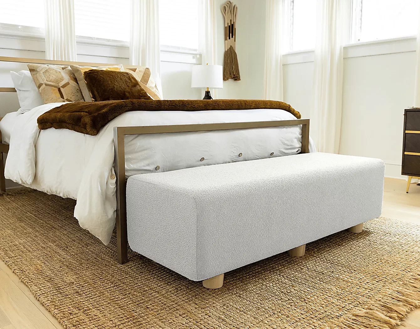 BellemereWhiteKingBedBench 2 BellemereWhiteKingBedBench