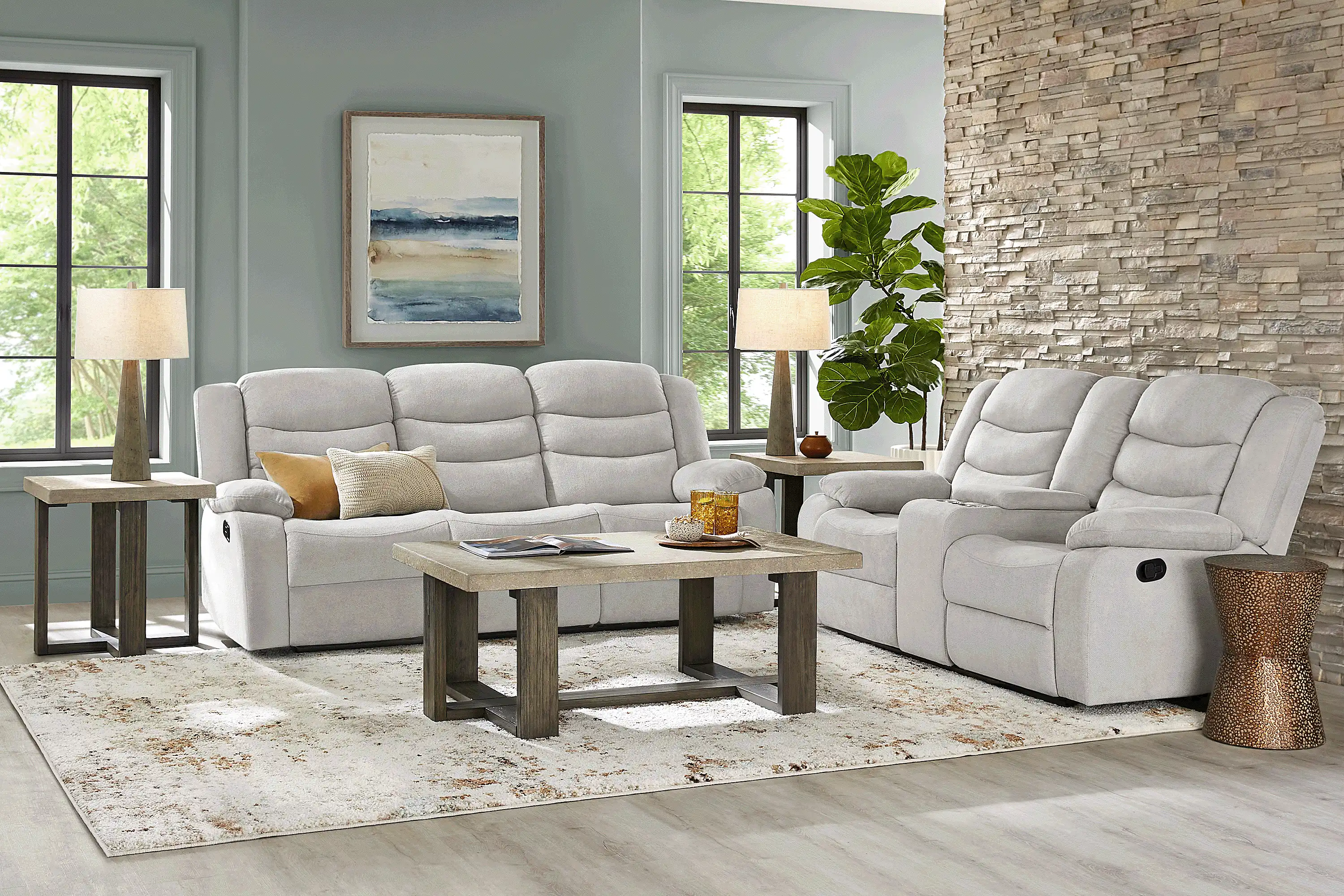 SwanseaNon-PowerRecliningLoveseat 2 SwanseaNon-PowerRecliningSofa