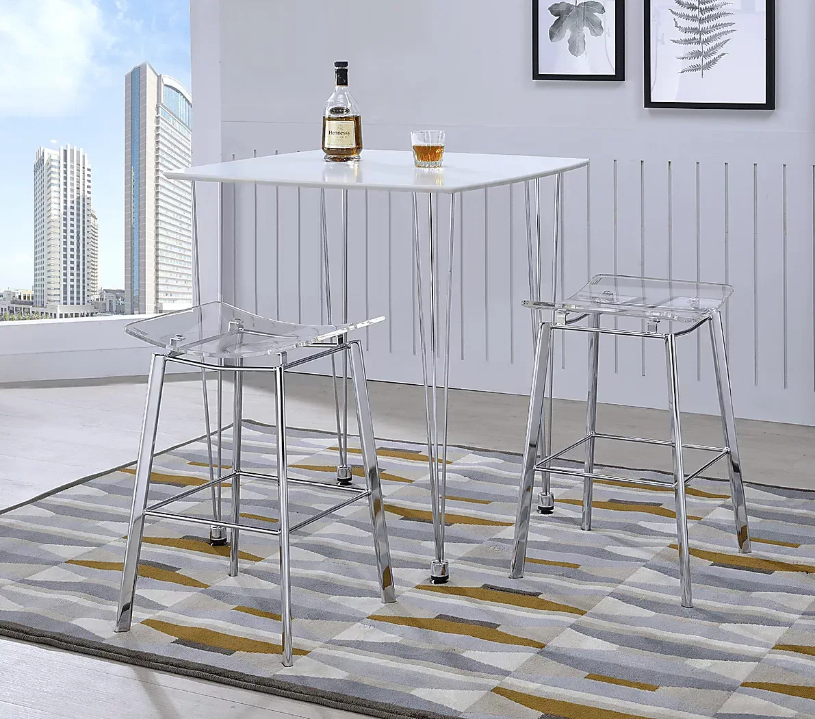 BelribanChromeBarStool,Setof2 3 BelribanChromeBarStool,Setof2
