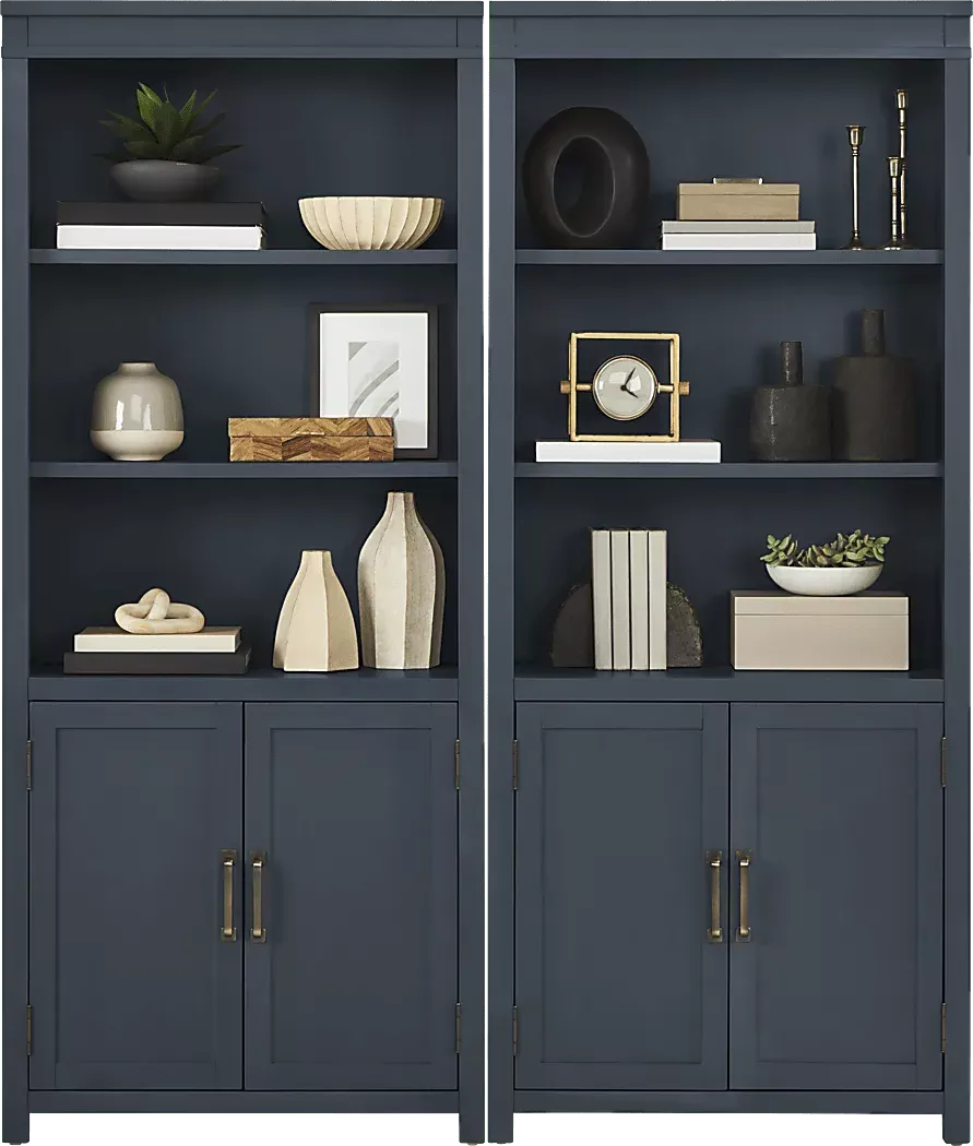 PlanefieldBlue2PcDoorBookcaseSet 2 PlanefieldBlue2PcDoorBookcaseSet