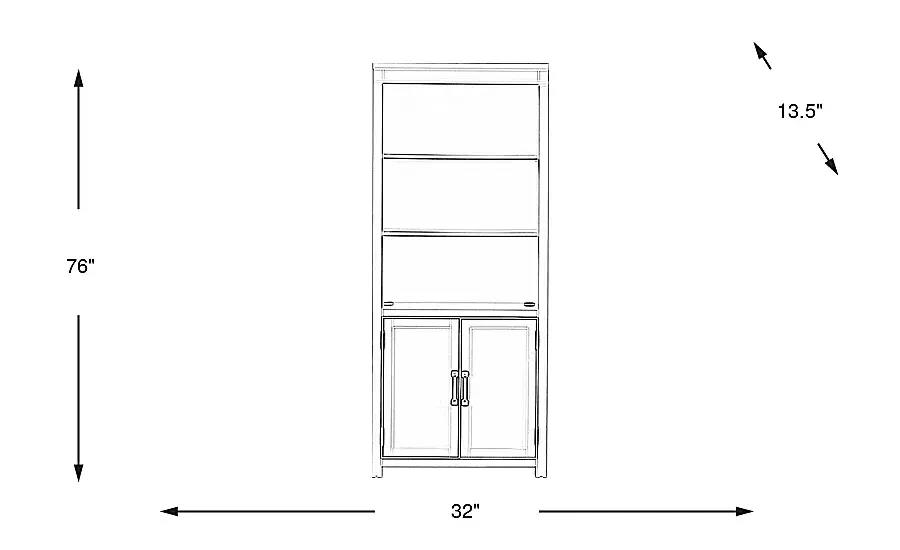 PlanefieldBlue2PcDoorBookcaseSet 3 PlanefieldBlue2PcDoorBookcaseSet