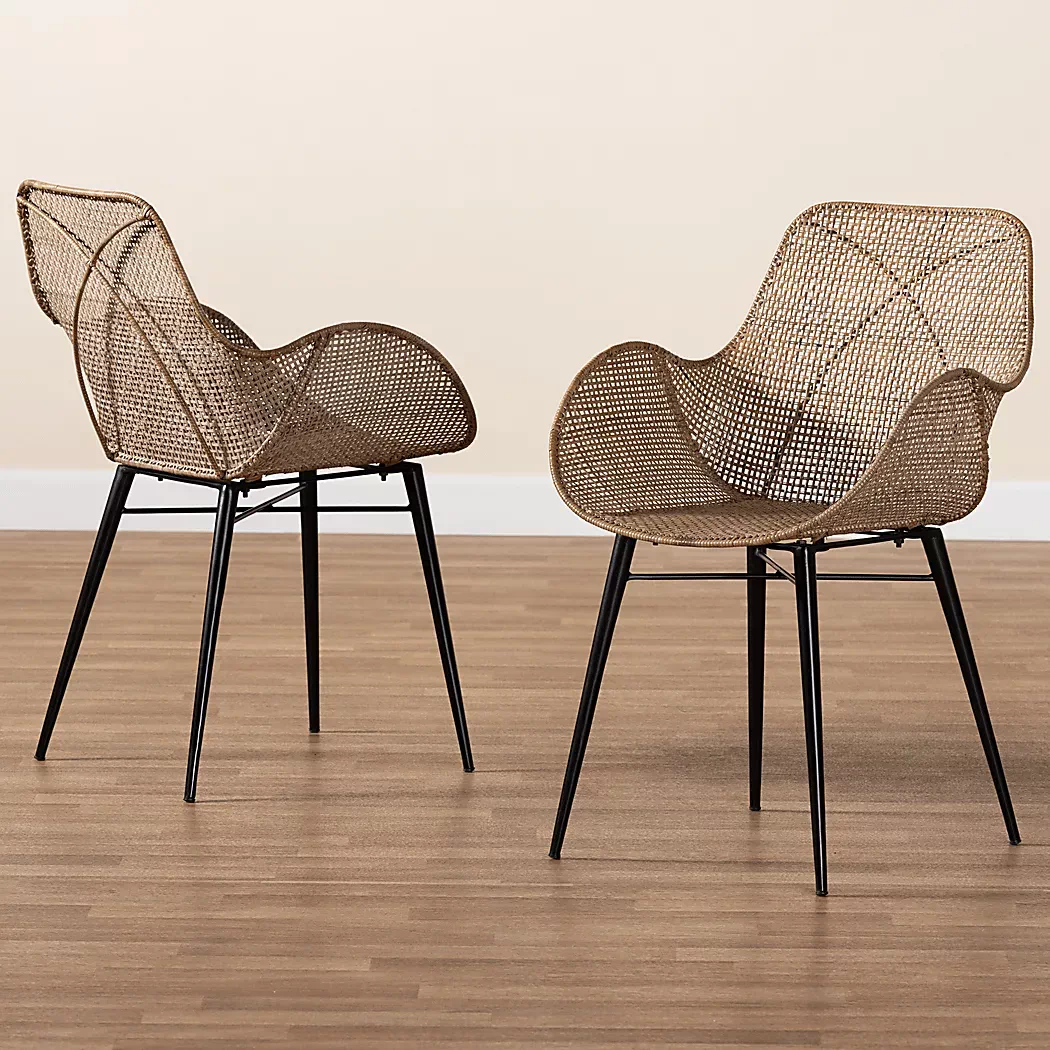 MessiniaBrownArmChair,Setof2 3 MessiniaBrownArmChair,Setof2