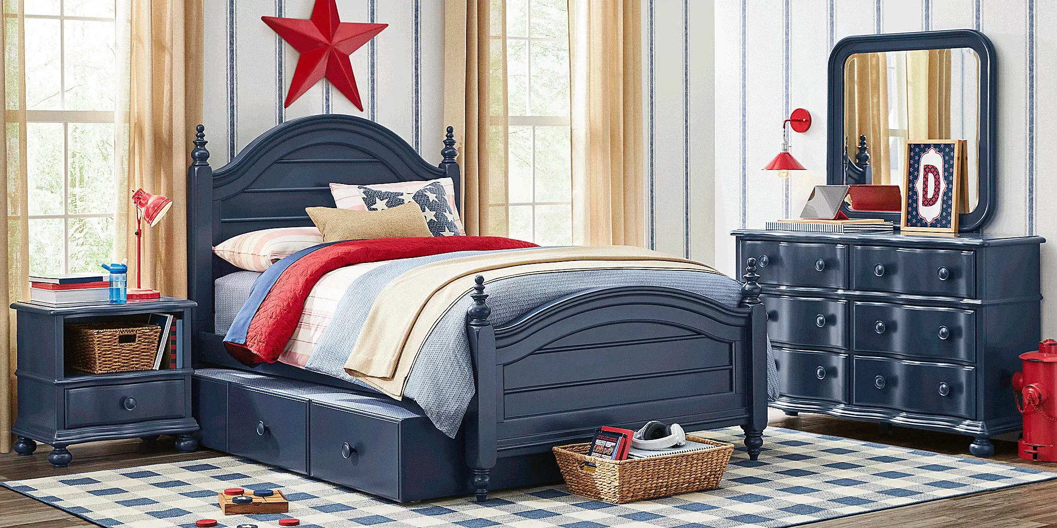 KidsSanSimeonBlueFullPosterBed 2 KidsSanSimeonBlueDresser