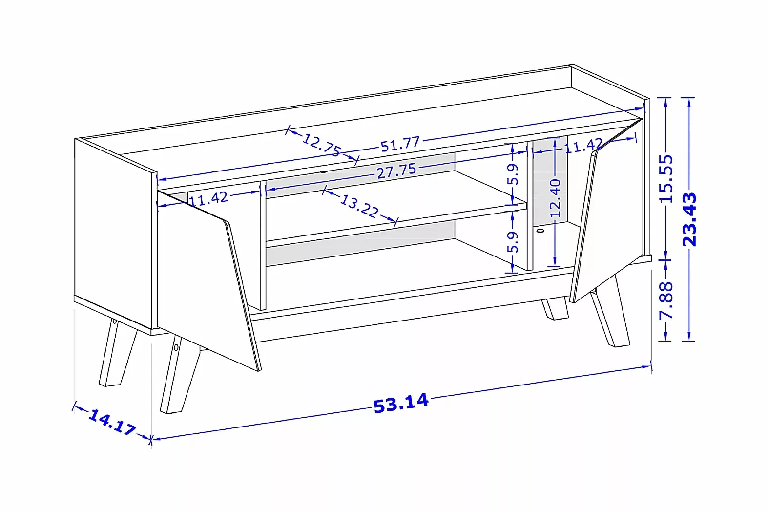 CaugheyIGray53.5in.Console 6 CaugheyIGray53.5in.Console