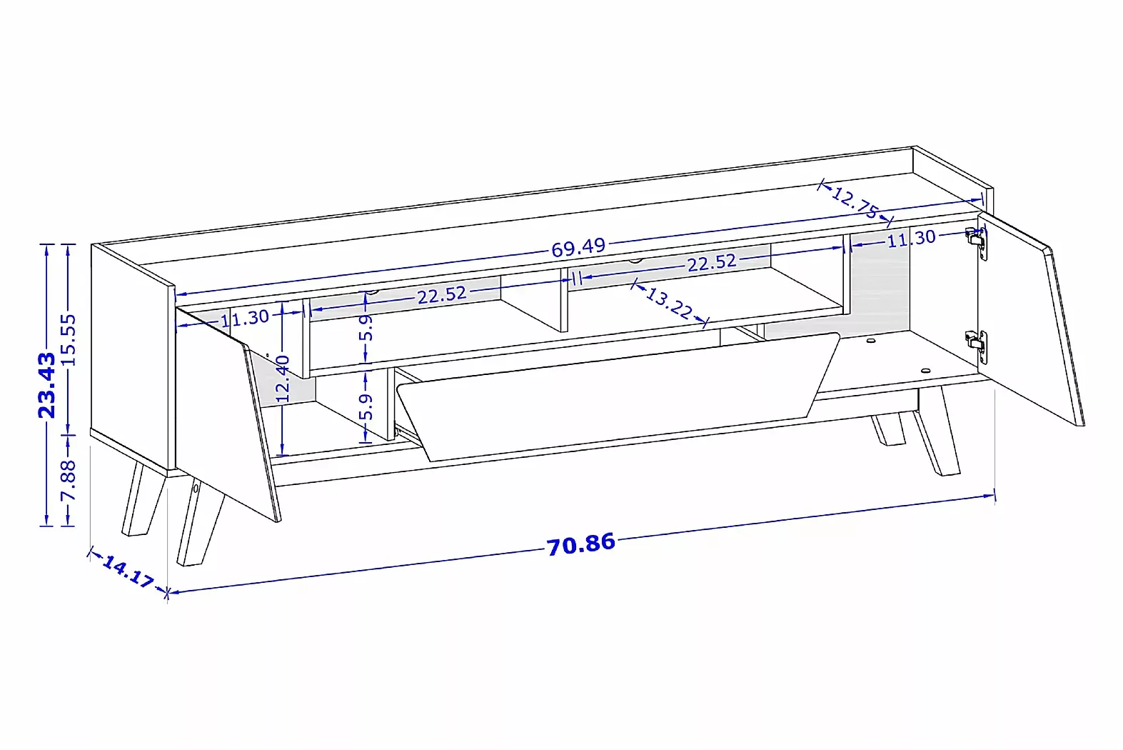 CaugheyIIIBlack71in.Console 5 CaugheyIIIBlack71in.Console