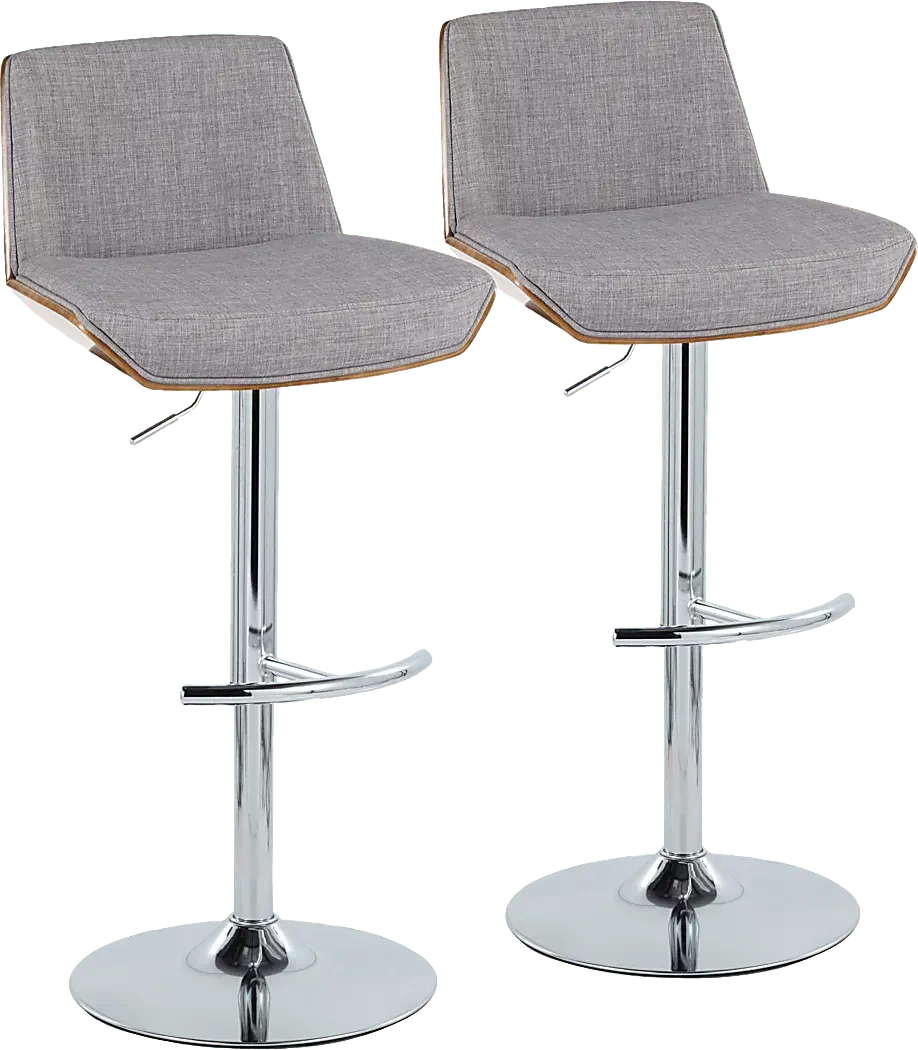 WeymandaVGrayAdjustableBarstool,Setof2 1 WeymandaVGrayAdjustableBarstool,Setof2