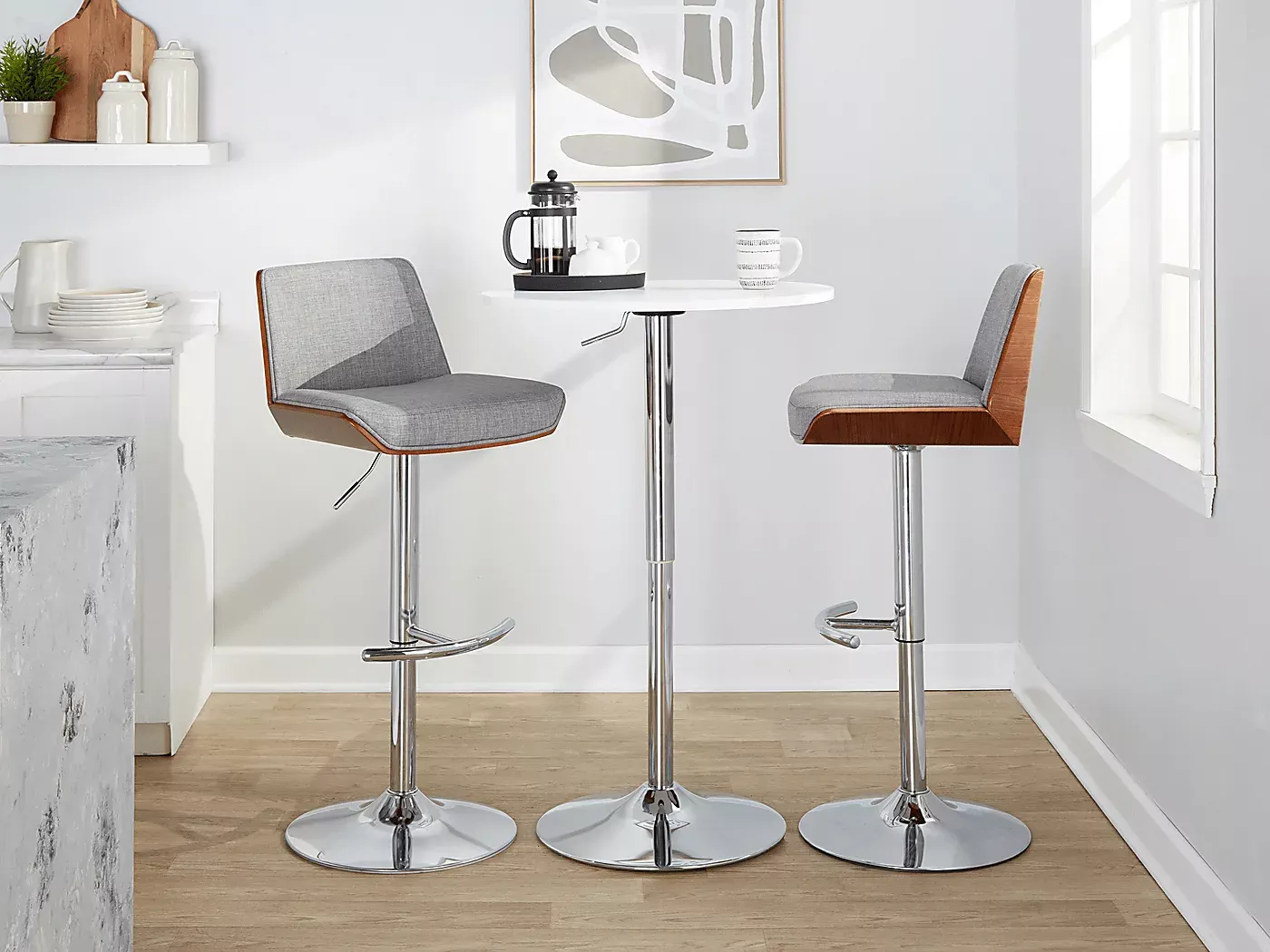 WeymandaVGrayAdjustableBarstool,Setof2 2 WeymandaVGrayAdjustableBarstool,Setof2