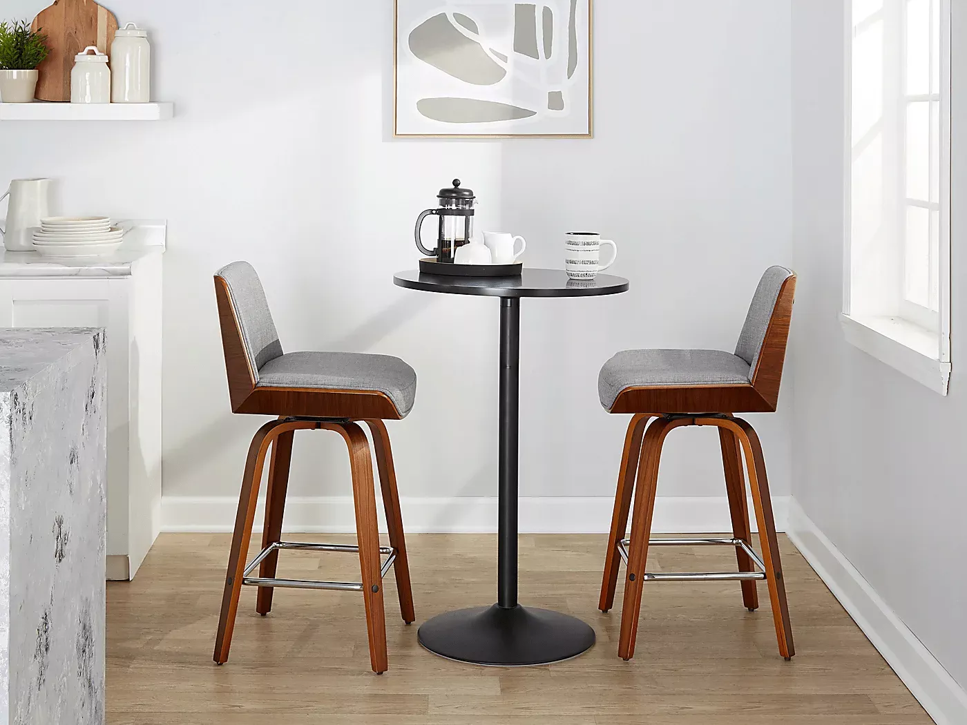 WeymandaIIGraySwivelCounterHeightStool,Setof2 2 WeymandaIIGraySwivelCounterHeightStool,Setof2