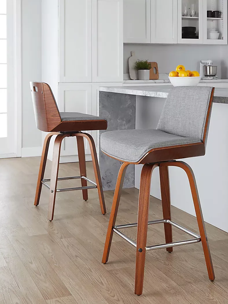 WeymandaIIGraySwivelCounterHeightStool,Setof2 5 WeymandaIIGraySwivelCounterHeightStool,Setof2