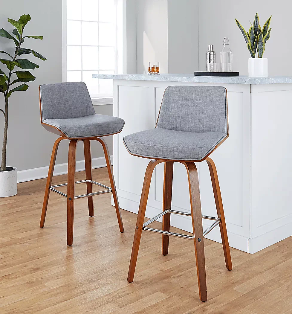WeymandaIIGraySwivelBarstool,Setof2 4 WeymandaIIGraySwivelBarstool,Setof2