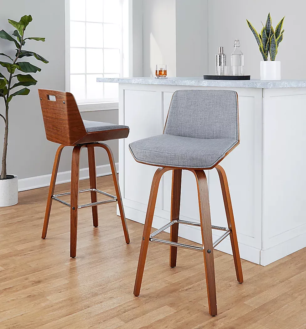 WeymandaIIGraySwivelBarstool,Setof2 5 WeymandaIIGraySwivelBarstool,Setof2
