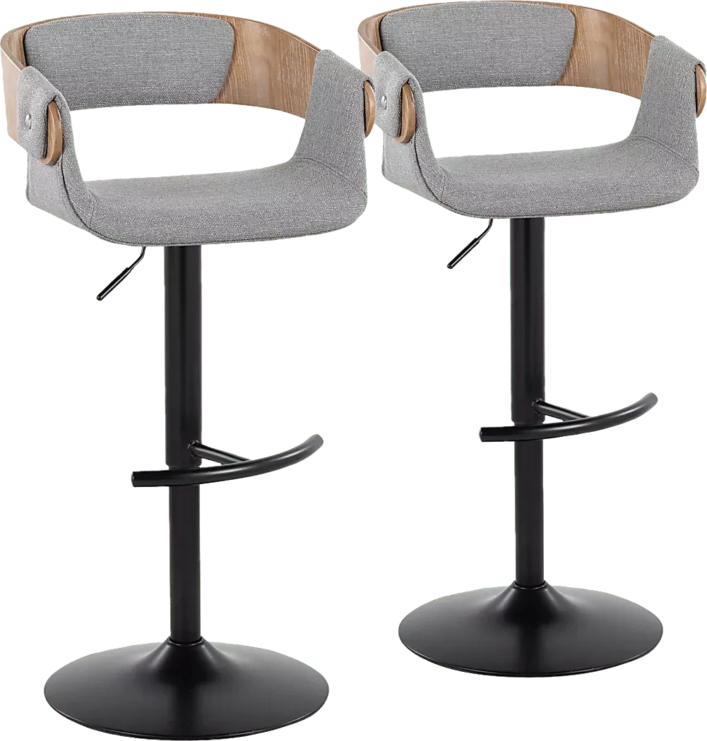TakedaILightGrayAdjustableBarstool,Setof2 1 TakedaILightGrayAdjustableBarstool,Setof2