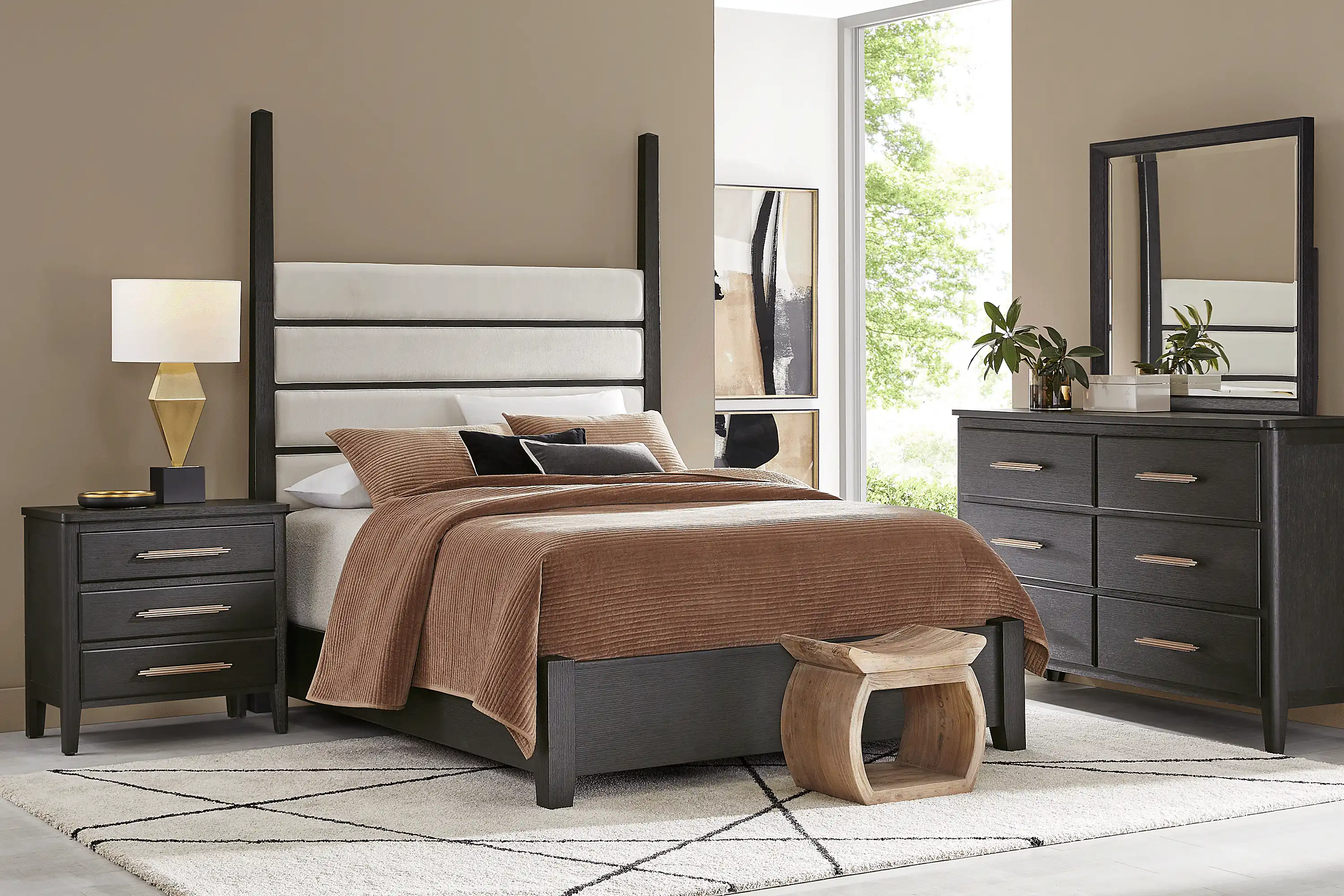 CopperlineBlack3PcQueenPosterBed 2 CopperlineBlack3PcQueenPosterBed