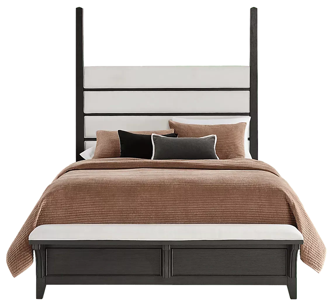 CopperlineBlack5PcQueenPosterBedroomwithBench 2 CopperlineBlack5PcQueenPosterBedroomwithBench