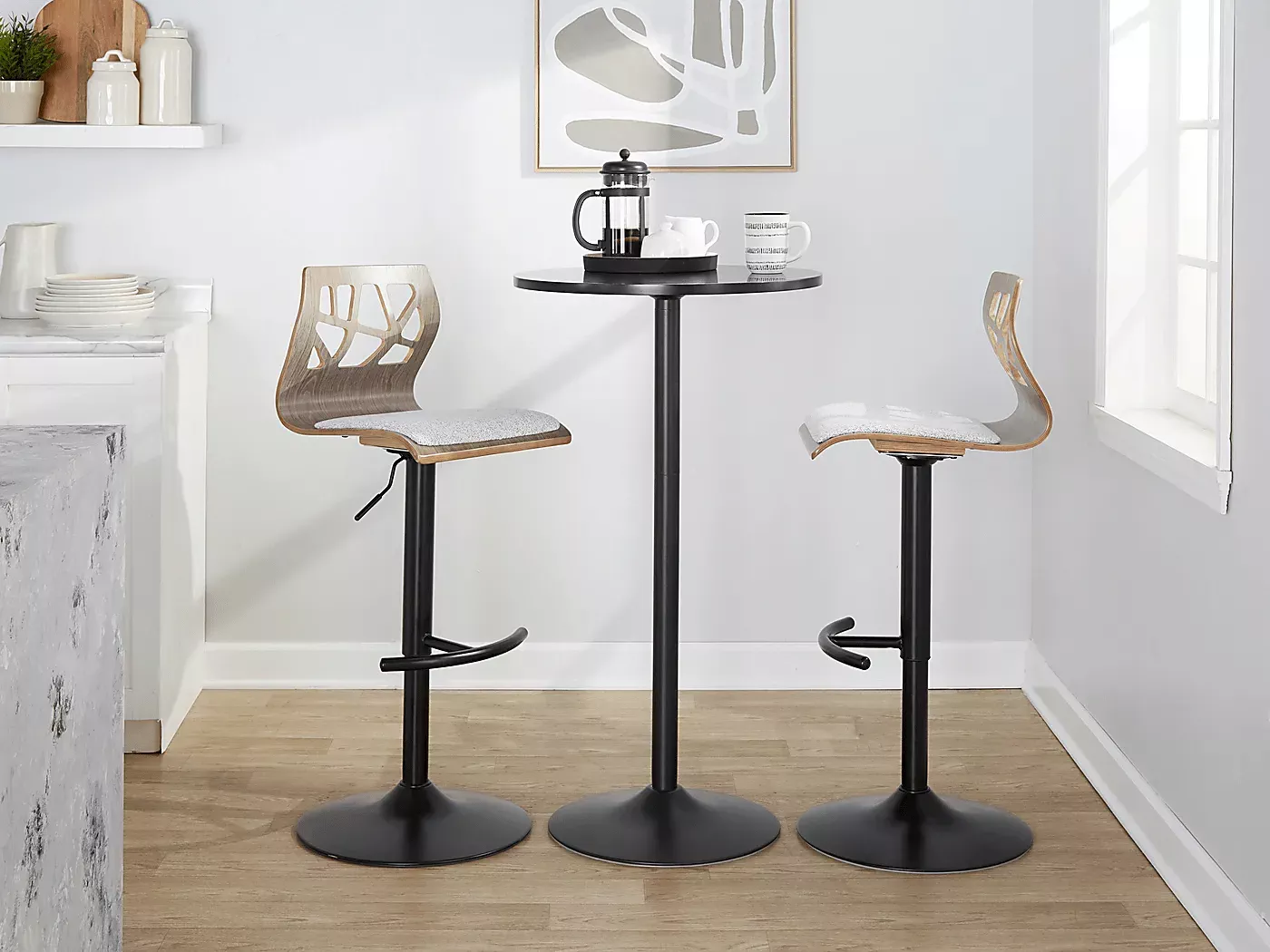 WatsoniaIIIGrayAdjustableBarstool,Setof2 3 WatsoniaIIIGrayAdjustableBarstool,Setof2