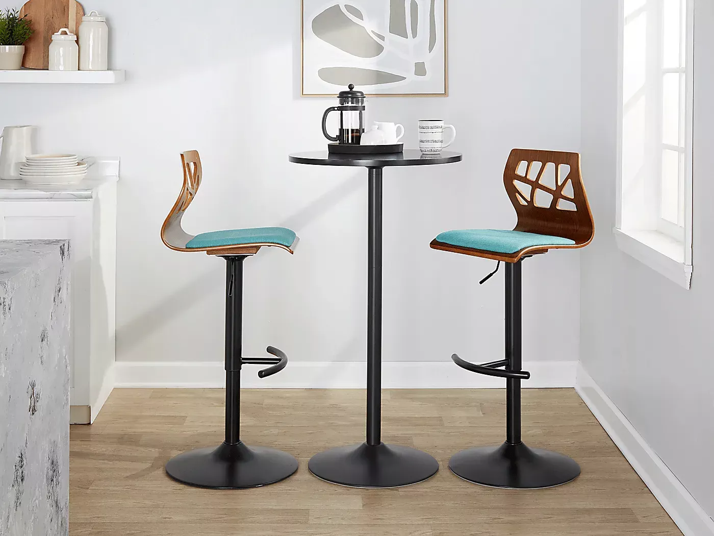 WatsoniaIVTealAdjustableBarstool,Setof2 2 WatsoniaIVTealAdjustableBarstool,Setof2