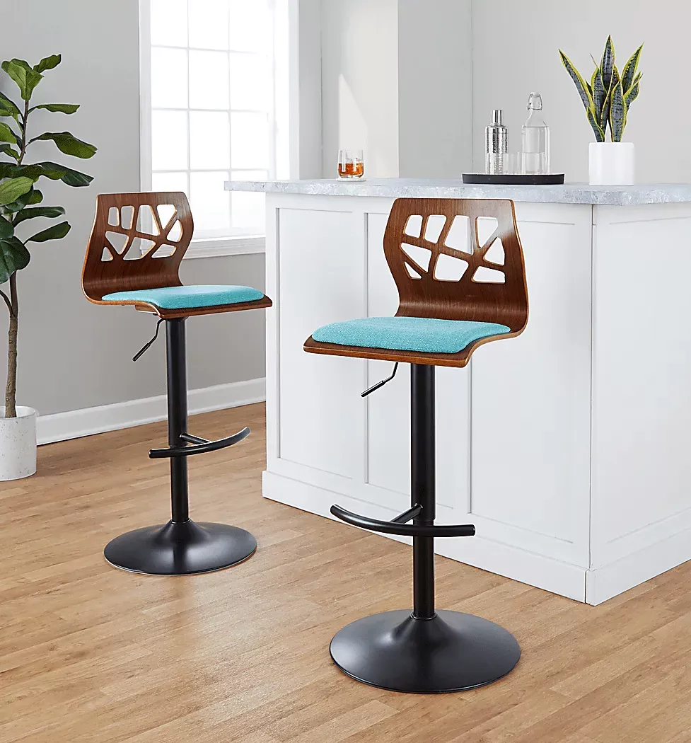 WatsoniaIVTealAdjustableBarstool,Setof2 4 WatsoniaIVTealAdjustableBarstool,Setof2