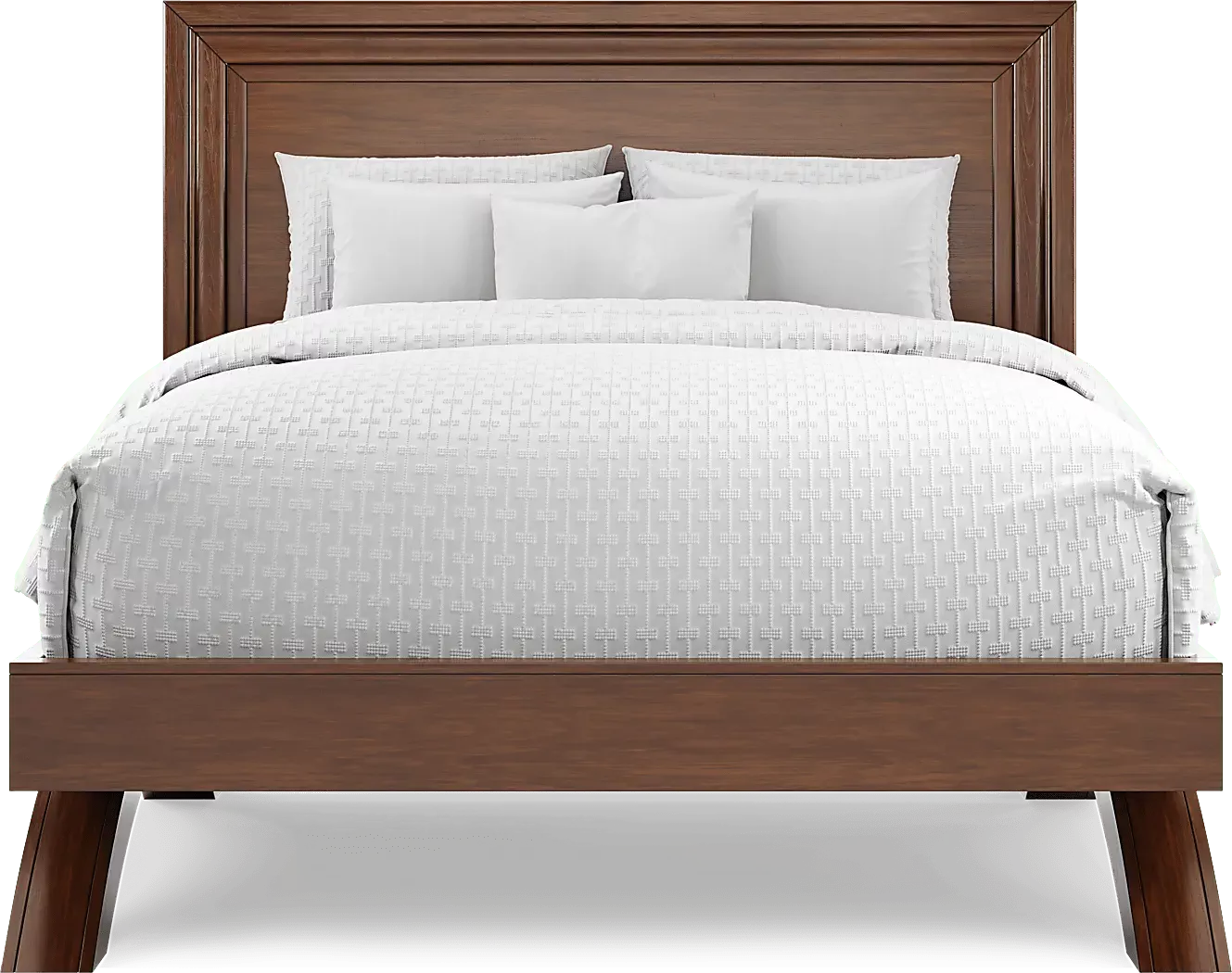 BelcourtBrownCherry3PcQueenPanelArchBed 3 BelcourtBrownCherry3PcQueenPanelArchBed