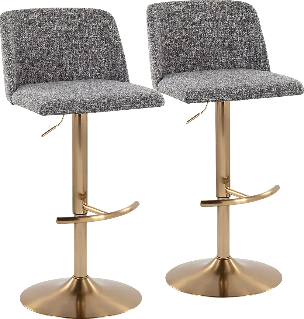 ClyoXIVGrayAdjustableBarstool,Setof2 1 ClyoXIVGrayAdjustableBarstool,Setof2