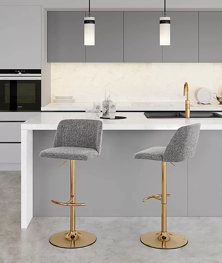 ClyoXIVGrayAdjustableBarstool,Setof2 2 ClyoXIVGrayAdjustableBarstool,Setof2