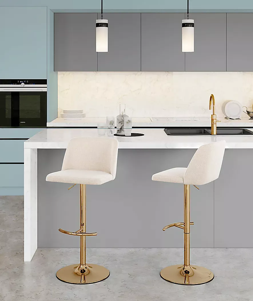 ClyoXIVCreamAdjustableBarstool,Setof2 2 ClyoXIVCreamAdjustableBarstool,Setof2